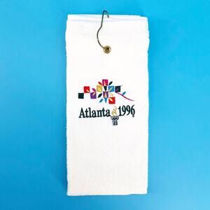 Atlanta 1996 Olympics golf towel 90s 1990s vintage